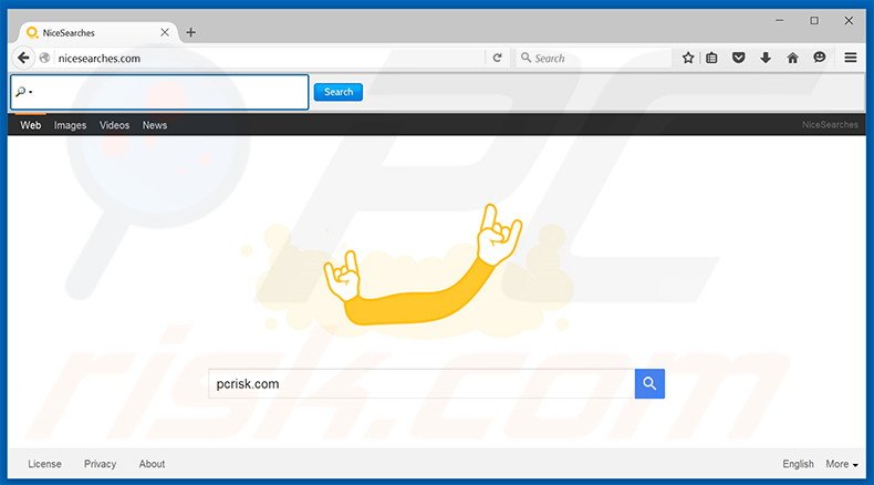 nicesearches.com browser hijacker