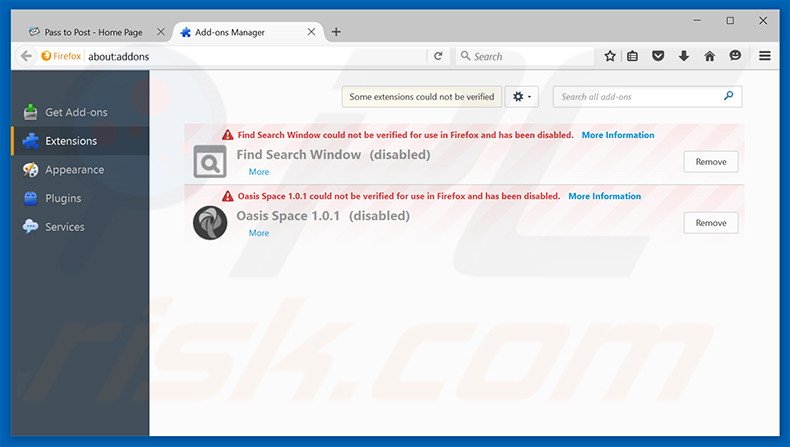 Rimuovere Pass To Post adware da Mozilla Firefox step 2