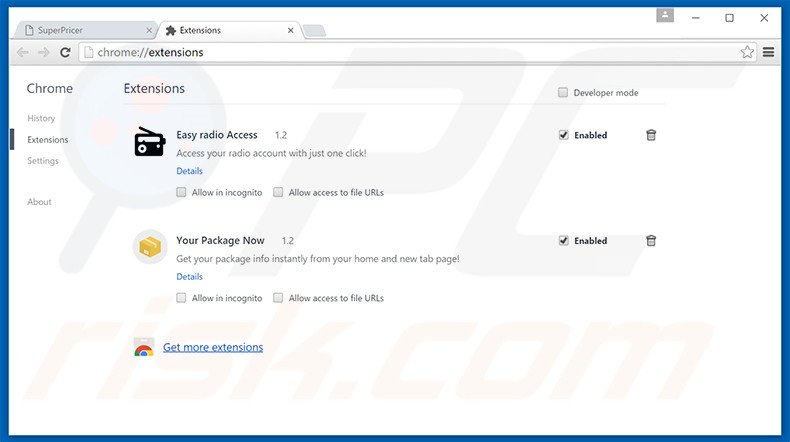 Rimuovere Pop Bubbles adware da Google Chrome step 2