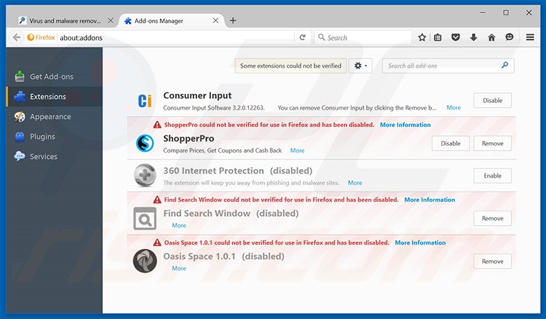 Rimuovere Powered by adware da  Mozilla Firefox step 2