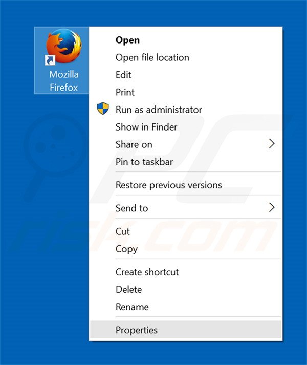 Aggiustare il collegamento rapido a Mozilla Firefox step 1