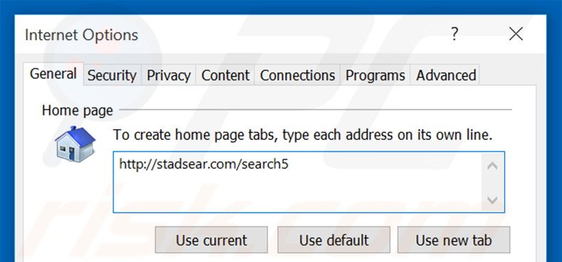 Cambia la tua homepage stadsear.com in Internet Explorer 