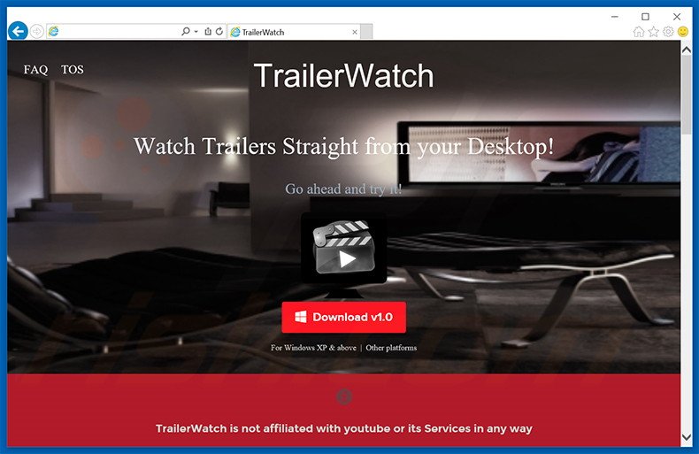 TrailerWatch adware