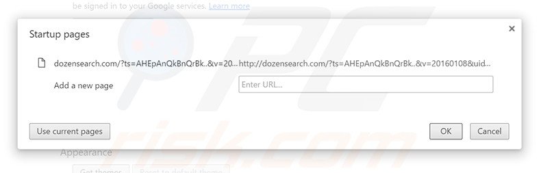 Cambia la tua homepage dozensearch.com in Google Chrome 