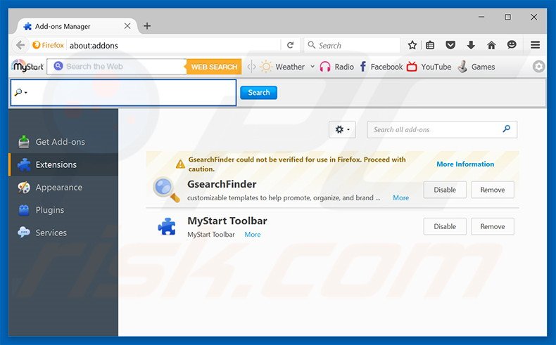 Rimuovere dozensearch.com da Mozilla Firefox 