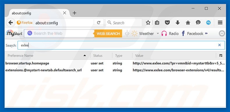Cambia il tuo motore di ricerca predefinito exlee.com in Mozilla Firefox 