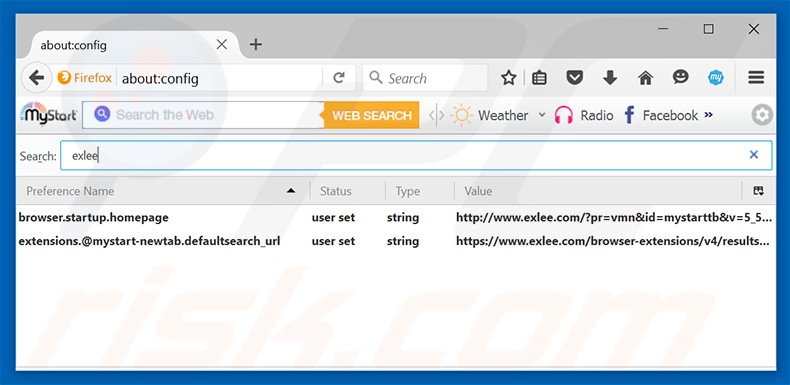 Cambia il tuo motore di ricerca predefinito exlee.com in Mozilla Firefox 