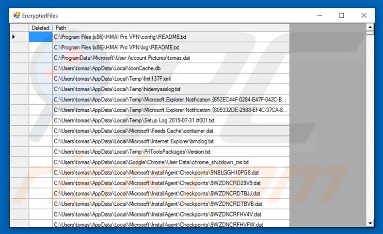 List of files encrypted by .Fun