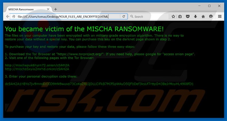 MISCHA decrypt instructions