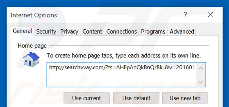 Cambia la tua homepage searchvvay.com in Internet Explorer 