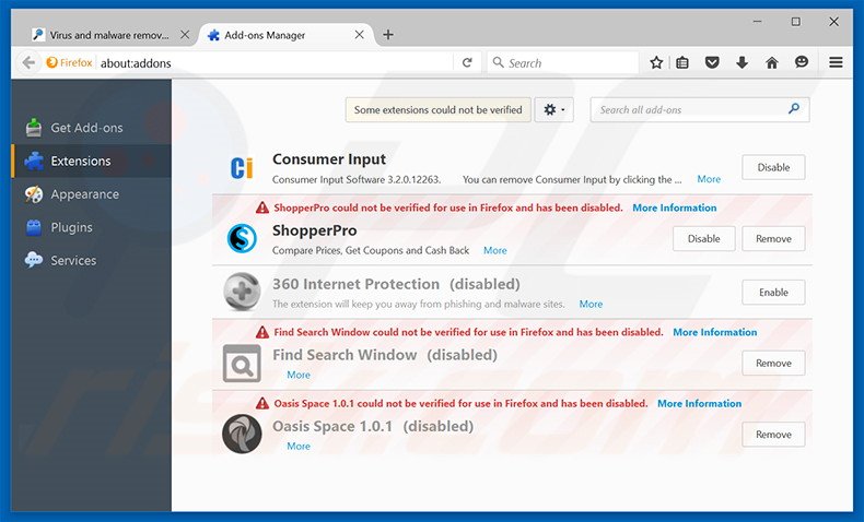 Rimuovere Social2Search adware da Mozilla Firefox step 2