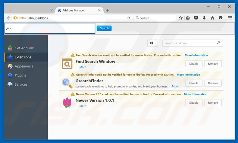 Rimuovere SysWeatherAlert adware da Mozilla Firefox step 2