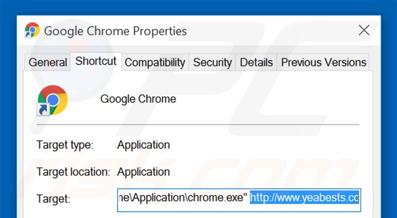 Aggiustare il collegamento rapido a Google Chrome step 2