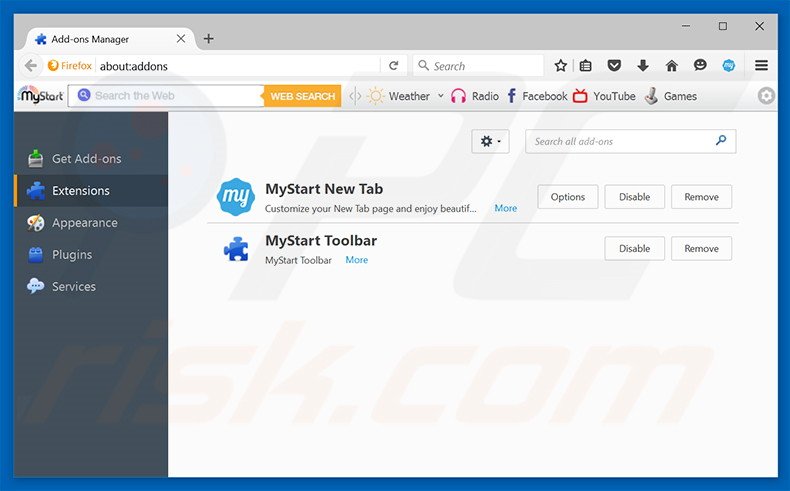 Rimuovere yeabests.cc da Mozilla Firefox 