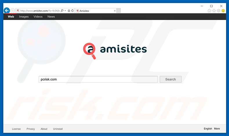 amisites.com browser hijacker