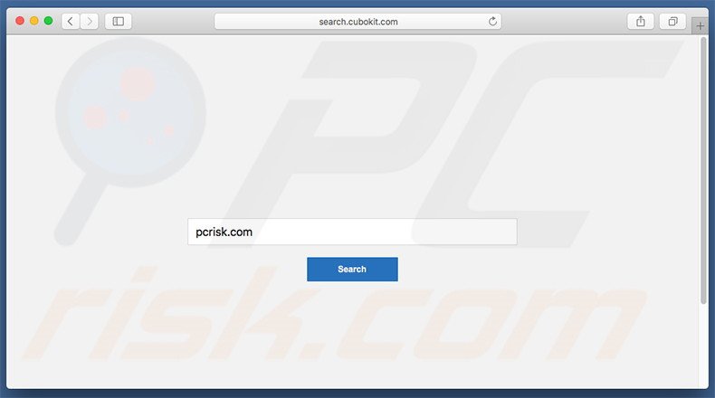 search.cubokit.com browser hijacker on a Mac computer