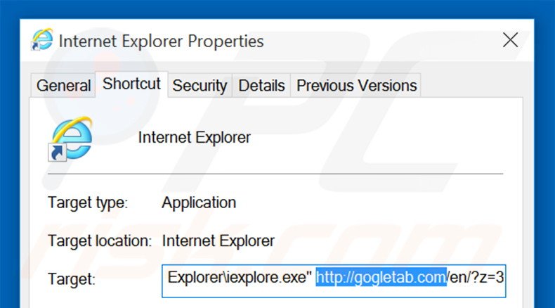 Aggiustare il collegamento rapido a Internet Explorer: step 2