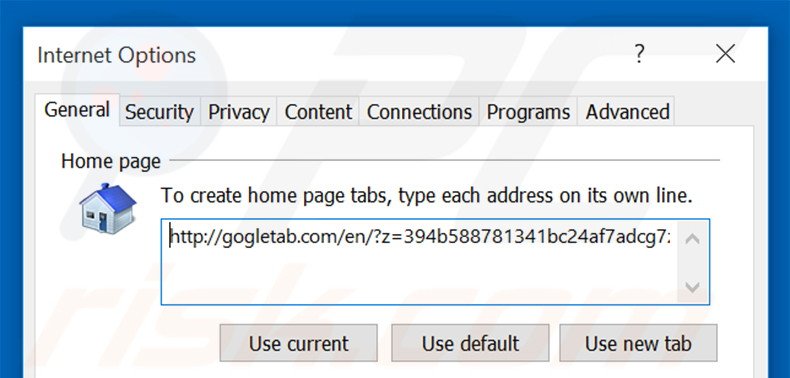 Cambia la tua homepage gogletab.com in Internet Explorer 