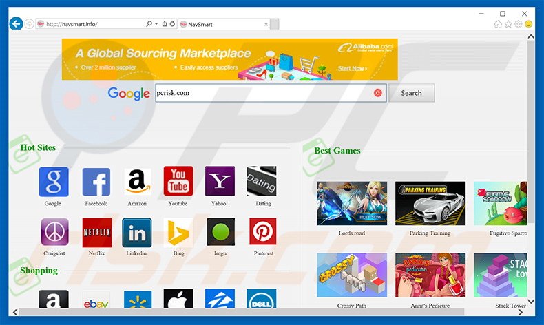 navsmart.info browser hijacker