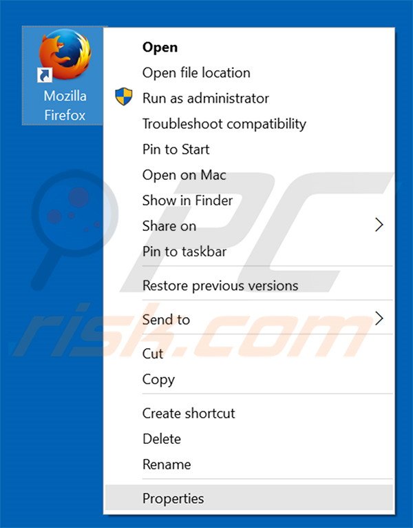 Aggiustare il collegamento rapido a Mozilla Firefox step 1