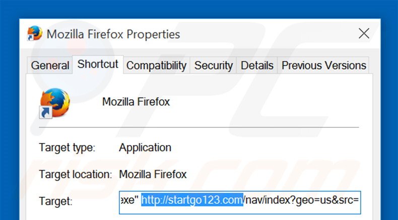 Aggiustare il collegamento rapido a Mozilla Firefox step 2