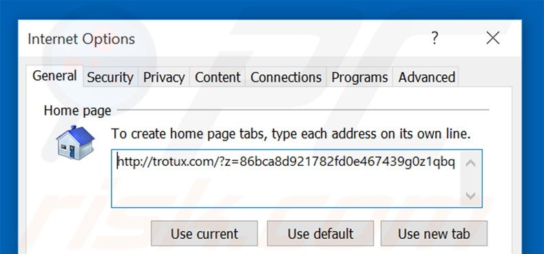 Cambia la tua homepage trotux.com in Internet Explorer