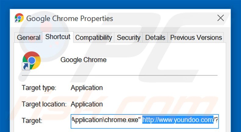 Aggiustare il collegamento rapido a Google Chrome step 2