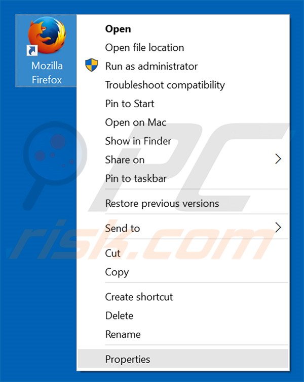 Aggiustare il collegamento rapido a Mozilla Firefox youndoo.com  step 1