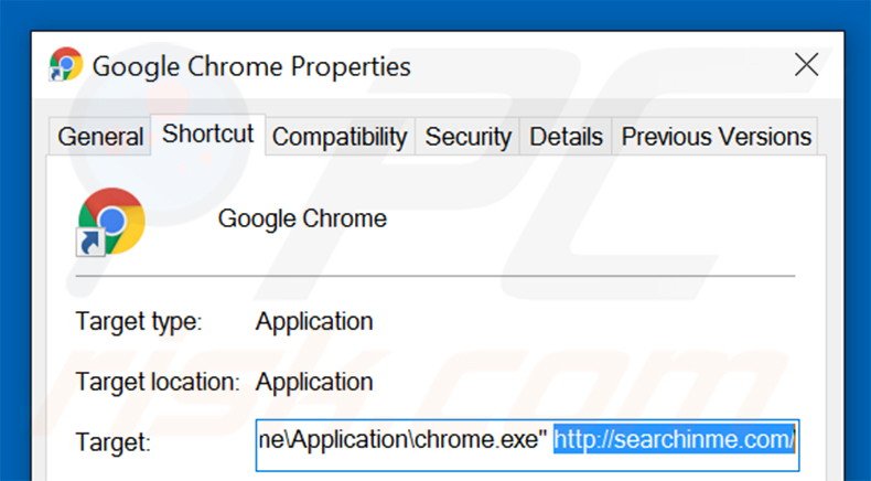 Aggiustare il collegamento rapido a Google Chrome step 2