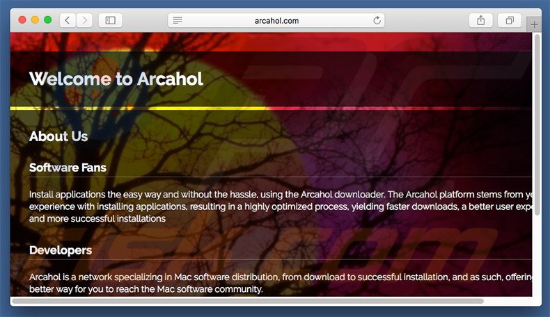 Dubious website used to promote search.arcahol.com