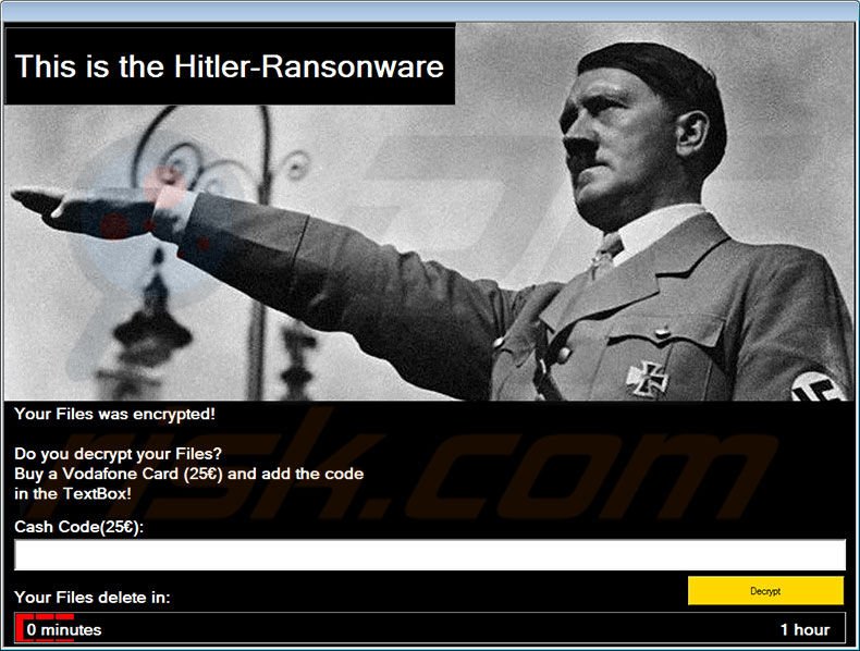 Istruzioni per la decrittografia di Hitler-Ransomware