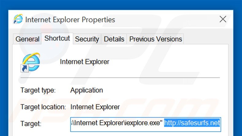 Aggiustare il collegamento rapido a Internet Explorer: step 2