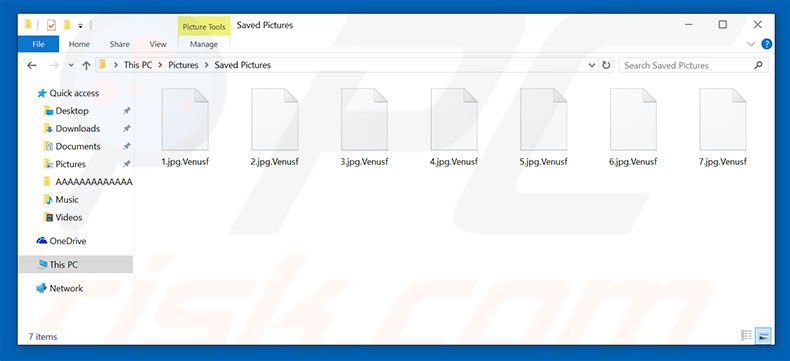 VenusLocker encrypting victim's files