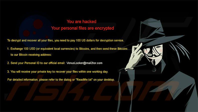 VenusLocker decrypt instructions