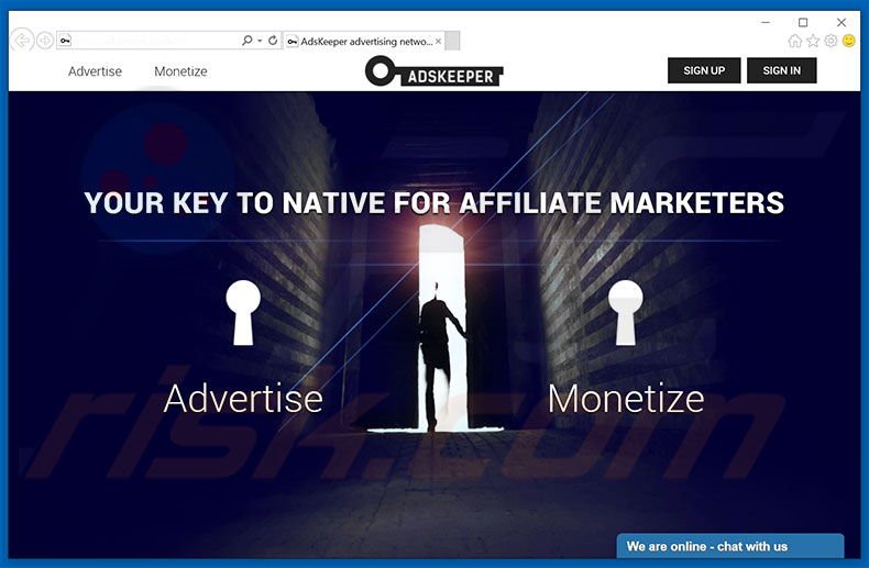AdsKeeper advertising network website