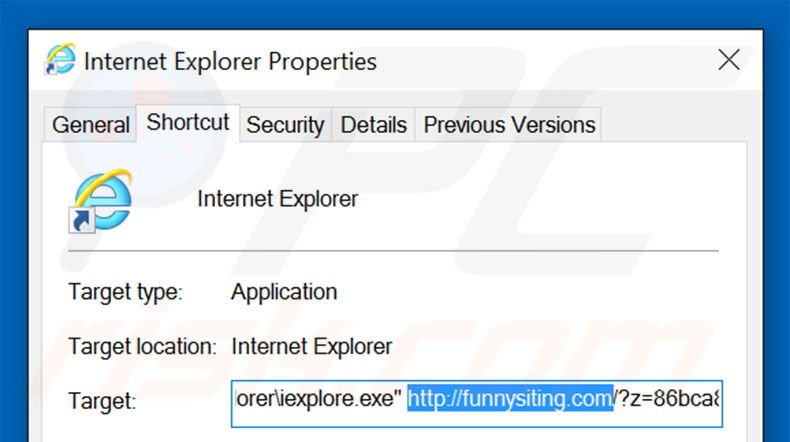 Aggiustare il collegamento rapido a Internet Explorer: step 2