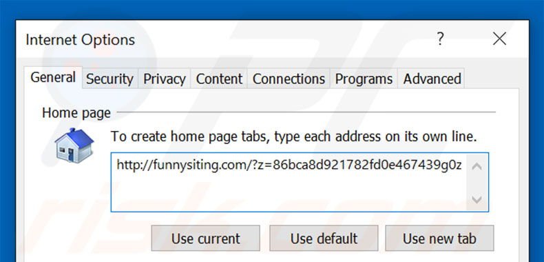 Cambia la tua homepage funnysiting.com in Internet Explorer