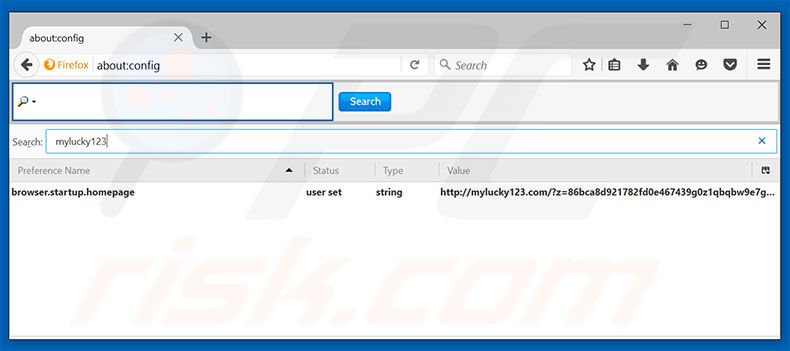 Cambia il tuo motore di ricerca predefinito mylucky123.com in Mozilla Firefox 