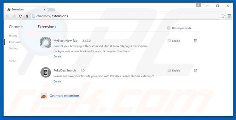 Rimuovere l'adware da  Google Chrome step 2
