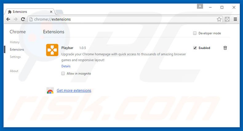 Rimuovere play-bar.net da Google Chrome 