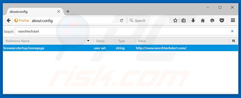 Cambia il tuo motore di ricerca predefinito searchtechstart.com in Mozilla Firefox 