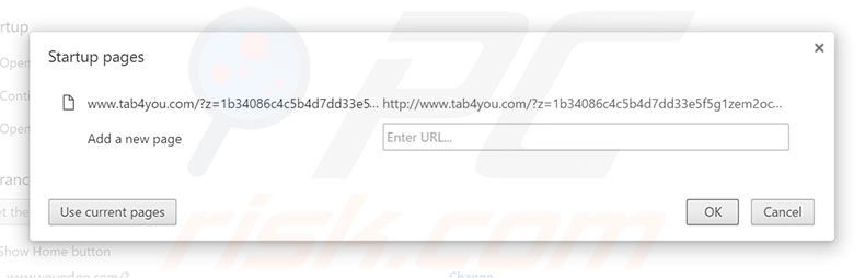 Cambia la tua homepage tab4you.com in Google Chrome 
