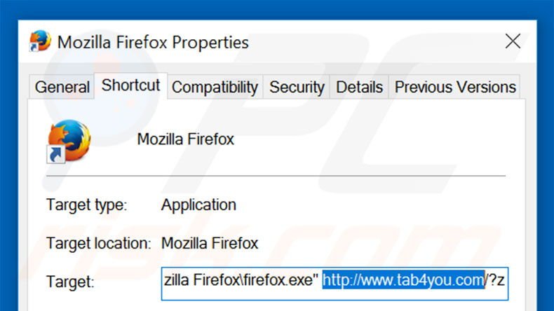 Aggiustare il collegamento rapido a Mozilla Firefox step 2