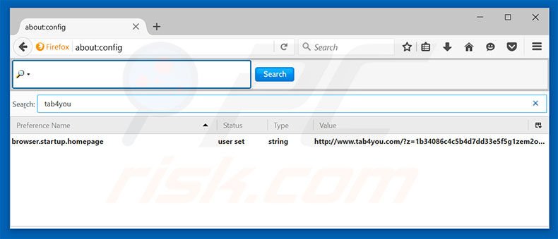 Cambia il tuo motore di ricerca predefinito tab4you.com in Mozilla Firefox 