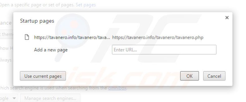 Cambia la tua homepage tavanero.info in Google Chrome 