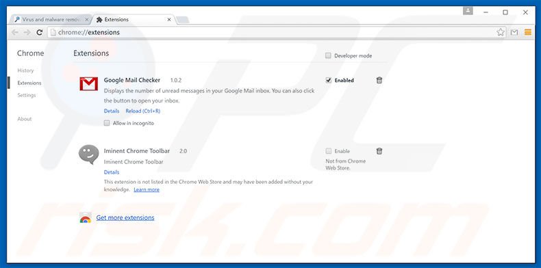 Rimuovere VidSqaure adware da Google Chrome step 2