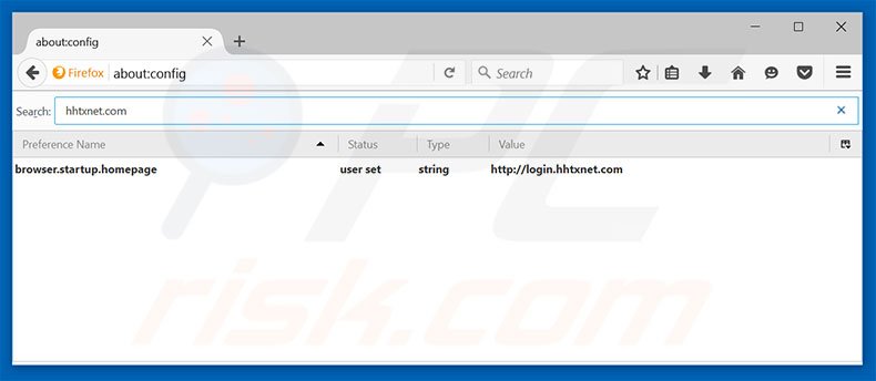 Cambia il tuo motore di ricerca predefinito login.hhtxnet.com in Mozilla Firefox 