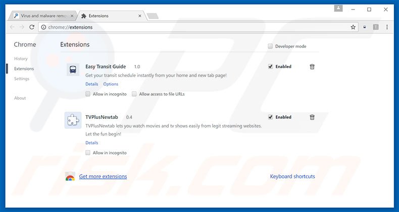 Rimuovere Ads by Not Set adware da Google Chrome step 2