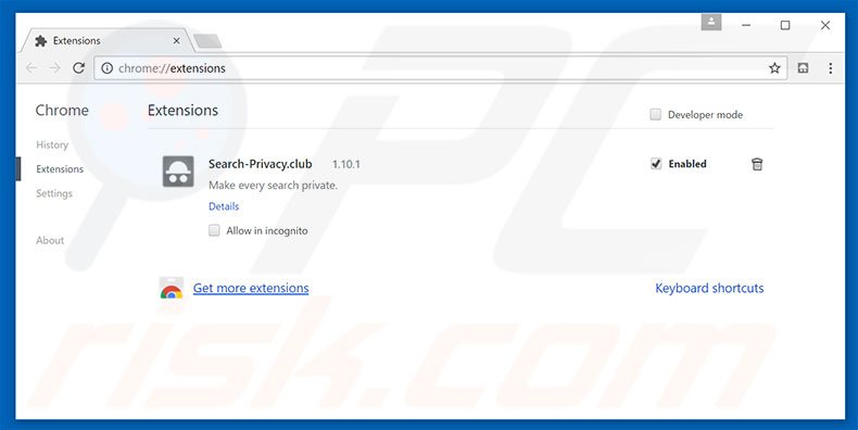 Rimuovere searchdisk.de da Google Chrome