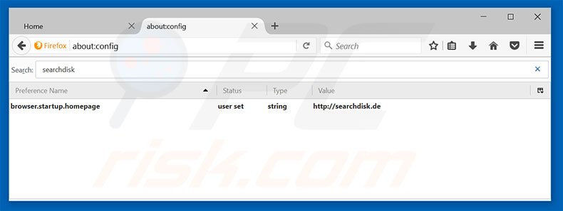 Cambia il tuo motore di ricerca predefinito searchdisk.de in Mozilla Firefox 